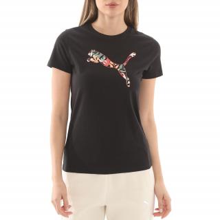 GRAPHICS Floral Cat Logo Tee
