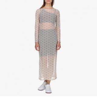 W NSW AIR AOP MESH LS DRESS