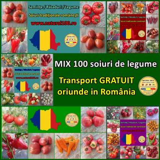 MIX 100 soiuri de legume crescute NATURAL 100% (transport gratuit oriunde in Romania) - contine si soiuri ROMANESTI