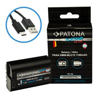 Acumulator cu intrare USB-C pentru Panasonic DMW-BLC12 1100mAh Patona Platinum