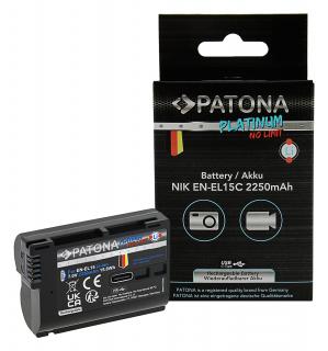 Acumulator tip Nikon EN-EL15 cu port USB-C 2250mAh Patona Platinum