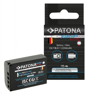 Acumulator tip Olympus BLX-1 cu port USB-C 2250mAh Patona Platinum