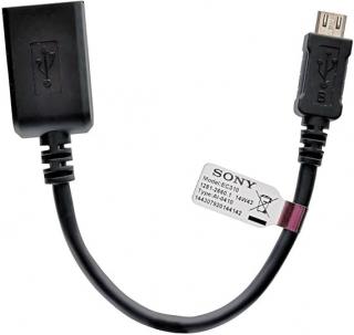 Cablu OTG adaptor microUSB la USB Sony EC310 - negru