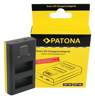 Incarcator Dual LCD USB pentru acumulator Fuji NP-W126 Patona