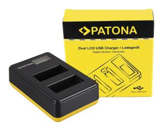 Incarcator Dual USB cu LCD pentru acumulator Canon LP-E17 Patona