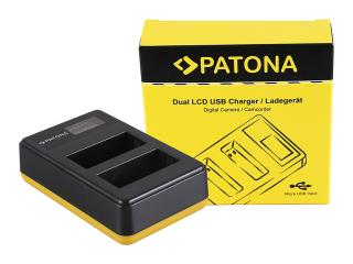 Incarcator Dual USB cu LCD pentru acumulator Fuji NP-W126 Patona