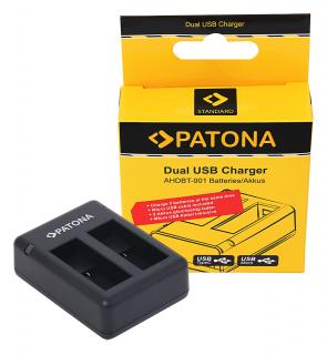Incarcator Dual USB pentru acumulator GoPro Hero 9 Hero 10 Hero 11 AHDBT901 Patona