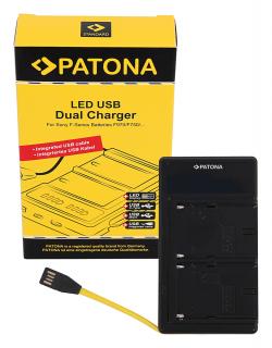 Incarcator Patona Dual LED USB pentru Sony NP-FM50 NP-F550 NP-F750 NP-F970