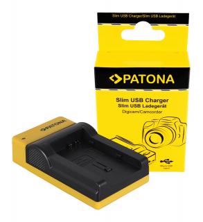 Incarcator slim micro-USB pentru acumulator Canon BP-808 Patona