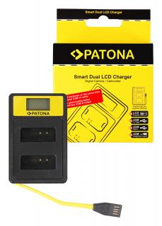 Incarcator Smart Dual LCD USB pentru acumulator Canon LP-E12 Patona