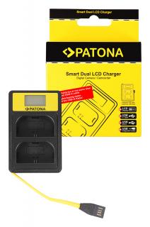 Incarcator Smart Dual LCD USB pentru acumulator Canon LP-E6 Patona