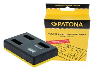 Incarcator triplu USB pentru acumulator Canon NB-13L Patona