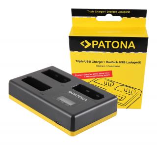 Incarcator triplu USB pentru acumulator Nikon EN-EL14 Patona