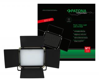 LED foto vodeo cu 216 LED-uri RGB reglabile Patona Premium