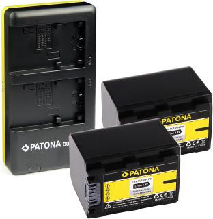 Pachet Incarcator Dual USB si 2 x Acumulatori Patona NP-FH70 pentru Sony HDR-SR5 E HDR-SR6 E