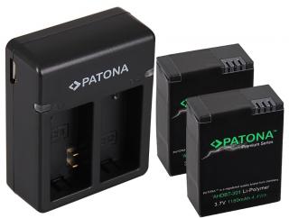 Pachet Incarcator Patona Dual USB, 2 x Acumulatori Patona Premium AHDBT-301 pentru GoPro HD Hero 3