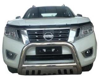 Bullbar inox cu scut Nissan Navara NP300 2015+ 3 /76mm NSA154  ()