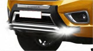 Bullbar poliuretan tip OEM cu DRL Nissan Navara NP300 2015+ NSA168  ()