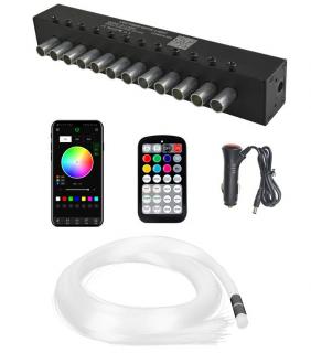 Kit Fibra Optica 9W efect stele cazatoare, RGB, 12 canale, 120 fire la 2M ()