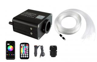 Kit Fibra Optica Plafon Instelat 16W cu TWINKLE, RGBW 550 Fire 4M 0.75mm cu aplicatie - AMB73