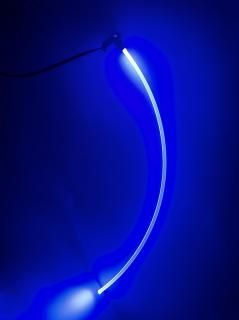 Lumini ambientale Albastre cu 2 surse LED si 2m Fibra optica - FK-S2M2L-Blue ()