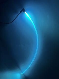 Lumini ambientale Ice Blue cu 2 surse LED si 2m Fibra optica - FK-S2M2L-Ice Blue ()