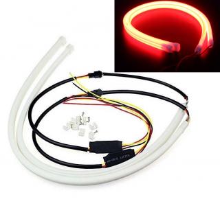 Lumini Lampi spate Rosii cu semnalizare tip Neon Flexibil 60 cm DRL-60AG-RED ()