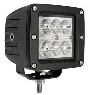 Proiector LED Auto Offroad 18W/12V-24V, Patrat, 1320 Lumeni, Flood Beam 60 Grad ()