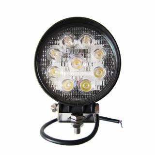 Proiector LED Auto Offroad 27W/12V-24V, 1980 Lumeni, Rotund, Flood Beam 60 Grade ()