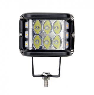 Proiector LED Auto Offroad Bicolor, alb si galben, 12-24V, 45W, cu functie stroboscop, spot beam 30 grade - KWD45W WY