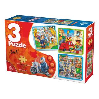 3 puzzles Meserii: 6, 9 si 16 piese