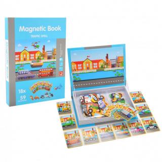 Carte magnetica puzzle MIJLOACE DE TRANSPORT - Magnetic Book traffic spell