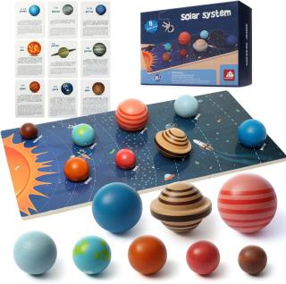 Joc din lemn Sistemul Solar 3D