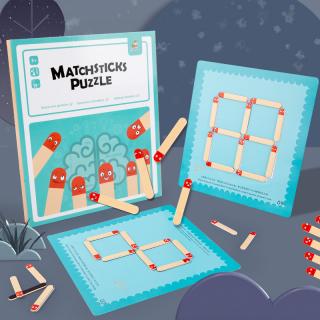 Joc magnetic de logica POTRIVESTE BETISOARELE - MATCHSTICKS puzzle