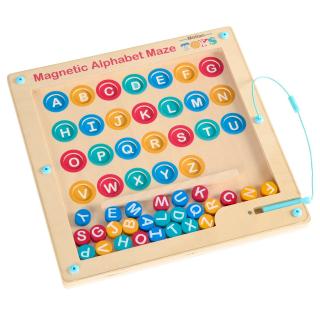 Joc magnetic de tip labirint alfabet litere mari de tipar Alphabet Maze