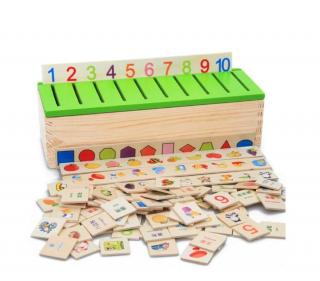 Joc Montessori de sortare si asociere imagini - Knowledge classification box in limba romana