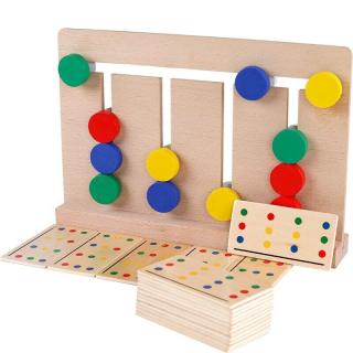 Joc Montessori de tip labirint de asociere si sortare culori - Four color game