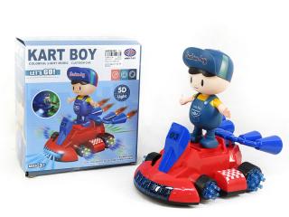 Jucarie cu lumini si sunete masinuta de Karting Baietel - Kart Boy