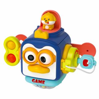 Jucarie de tip Montessori cu activitati motrice pentru bebelusi Busy Box puisor