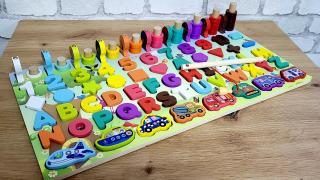 Jucarie multifunctionala din lemn PUZZLE 3D, JOC DE STIVUIT, JOC DE PESCUIT MAGNETIC -VEHICULE Preschool Toys