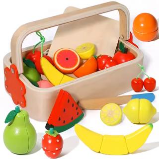 Ladita cu fructe de feliat din lemn Fruit park cut open