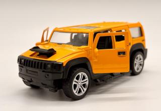 Macheta metalica cu sunete si lumini masinuta tip Hummer 14 cm
