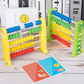 Numaratoare din lemn cu 5 siruri animale Animal computing rack