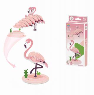 Puzzle 3D din carton FLAMINGO