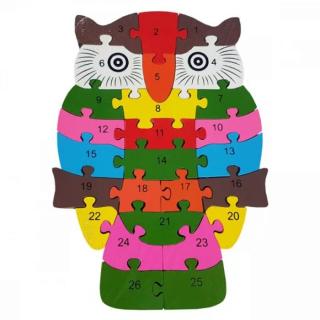 Puzzle BUFNITA din lemn, cu piese mari