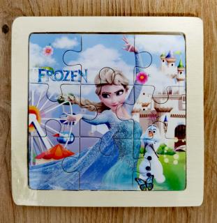 Puzzle mic din lemn cu 9 piese Frozen 2