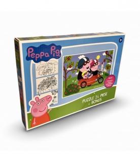 Puzzle Peppa Pig 24 piese + bonus