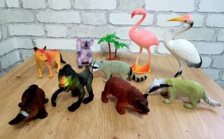 Set 9 figurine animale si pasari exotice