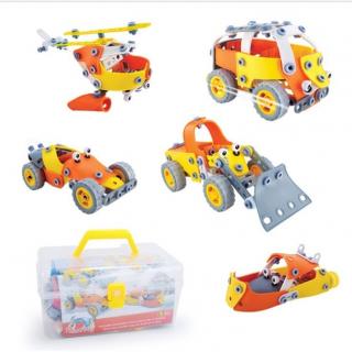 Set creativ pentru construit masini 148 piese