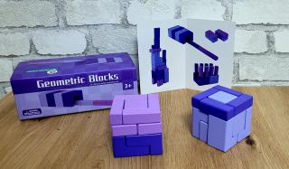 Set de cuburi de construit din lemn Geometric Blocks